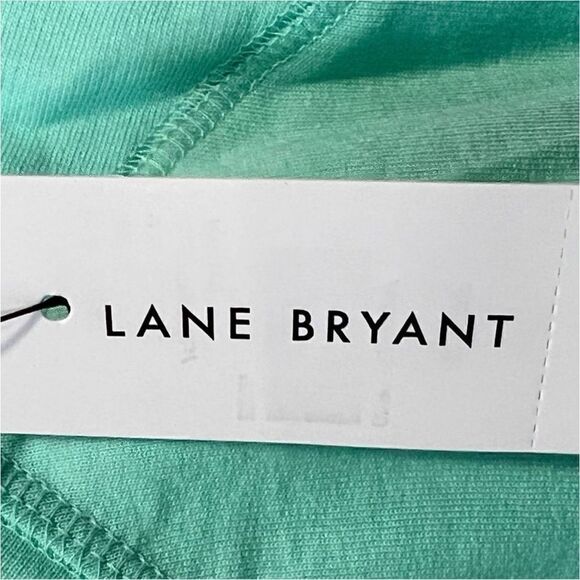 Lane Bryant French Terry Crewneck T-shirt Tee Mint Green Plus Size 22/24 NWT - Picture 6 of 7